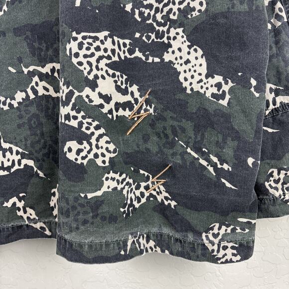 Zadig & Voltaire Kansas Camo Leo Utility Jacket Parka in Green Womens Size M/L - Picture 7 of 12